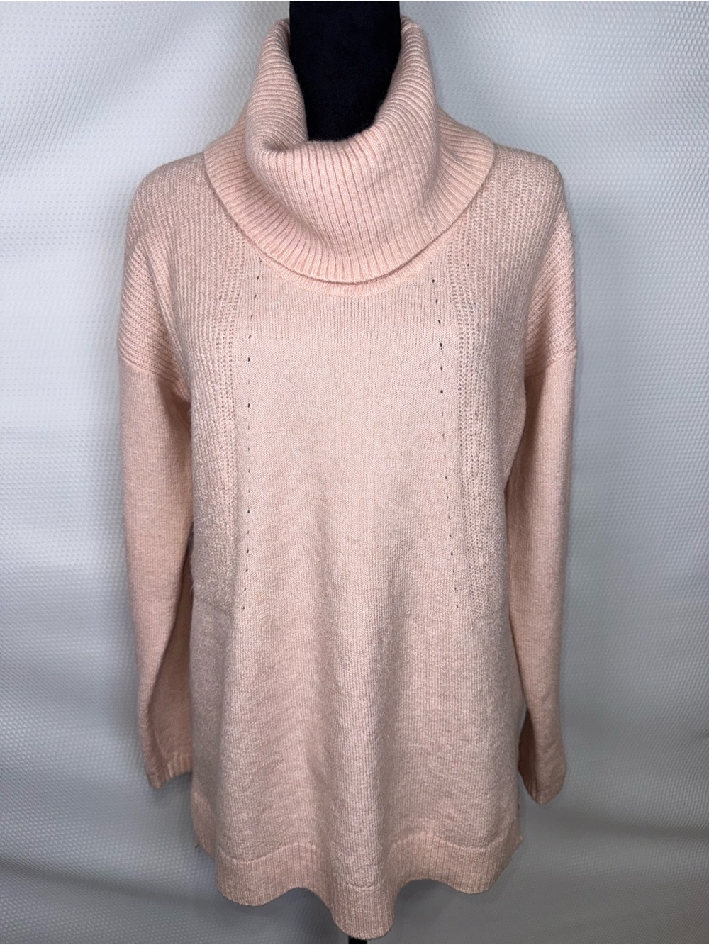 Calvin Klein Women’s Dusty Pink Cowl Neck Tunic Sweater Sz Large